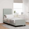 vidaXL Cama tipo Box Spring Gris claro 80 x 200 cm Terciopelo