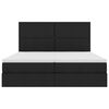 vidaXL Cama con almacenamiento Negro 200 x 200 cm Cuero sint&eacute;tico