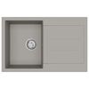 vidaXL Lavabo Gris 780 x 500 mm 80% Cuarzo y 20% Resina