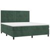 vidaXL Cama box spring con colch&oacute;n terciopelo verde oscuro 160x200 cm