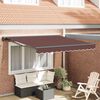 vidaXL Toldo Retr&aacute;ctil Manual Marr&oacute;n 300 x 250 cm Aluminio y Tela