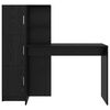 vidaXL Escritorio 2 pcs Roble Negro