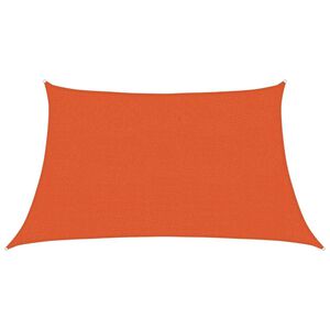 vidaXL Toldo de vela trapecio HDPE naranja160 g/m² 3/4x2 m