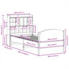 vidaXL Cama con estantería sin colchón madera maciza de pino 100x200cm