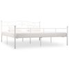 vidaXL Estructura de cama sin colchón metal blanco 180x200 cm