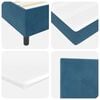 vidaXL Cama tipo Box Spring Azul Oscuro 200 x 80 cm Poli&eacute;ster