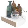 vidaXL Estantes esquineros flotantes (2 unidades), blanco brillante, 25 x 25 x 3,8 cm, MDF