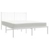 vidaXL Estructura cama sin colchón con cabecero metal blanco 140x200cm