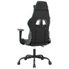 vidaXL Silla gaming de masaje cuero sint&eacute;tico negro y verde