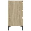 vidaXL Aparador de madera contrachapada roble Sonoma 60x35x70 cm