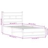 vidaXL Estructura de cama sin colchón metal roble ahumado 107x203 cm