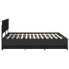 vidaXL Estructura de cama Negro 180 x 200 cm Madera de ingenier&iacute;a