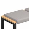 vidaXL Coj&iacute;n de banco 2 pcs Tela Sherpa Gris Claro Profundidad 35 cm