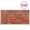 vidaXL Paneles de pared 3D diseño de ladrillo 10 uds EPS terracota