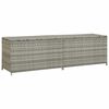 vidaXL Caja de almacenaje de jard&iacute;n rat&aacute;n sint&eacute;tico gris 200x50x60 cm