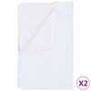 vidaXL Protector de colch&oacute;n impermeable 2 uds algod&oacute;n blanco 140x200cm