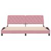 vidaXL Estructura cama sin colch&oacute;n terciopelo rosa 200x200 cm