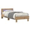vidaXL Estructura de cama Roble artisan Madera de ingenier&iacute;a