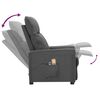 vidaXL Sill&oacute;n de masaje el&eacute;ctrico tela gris oscuro