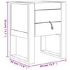 vidaXL Mesita de noche de madera maciza de teca 40x30x50 cm