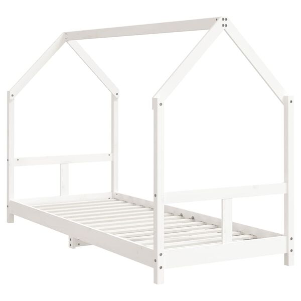 vidaXL Estructura de cama para niños madera de pino blanco 80x200 cm