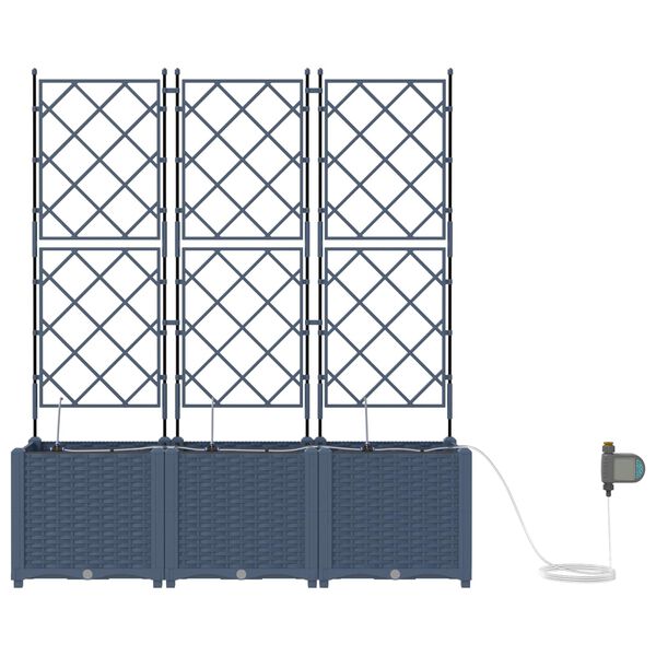 vidaXL Macetero de Jard&iacute;n Gris 120 x 120 x 142 cm Acero