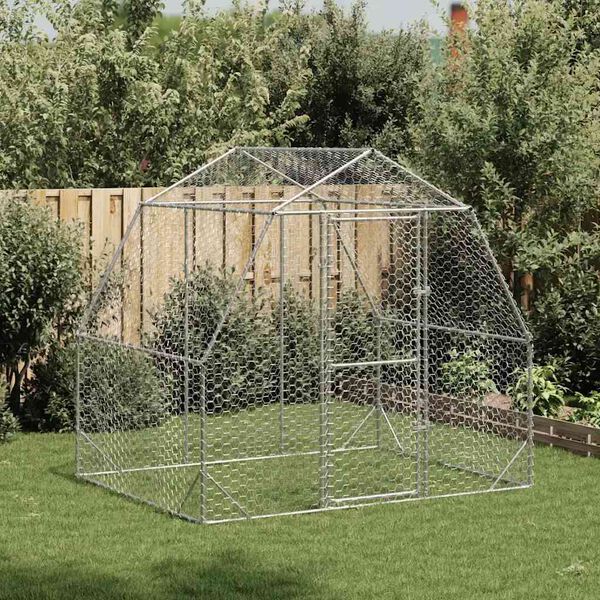 vidaXL Gallinero 2,5x2x2,25 m acero galvanizado