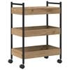 vidaXL Carro de Cocina Roble artisan 50 x 30 x 70 cm