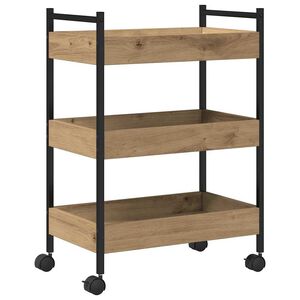 vidaXL Carro de Cocina Roble artisan 50 x 30 x 70 cm