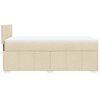 vidaXL Cama box spring con colch&oacute;n tela color crema 80x200 cm