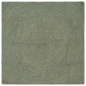vidaXL Alfombras de &aacute;rea Verde oliva 120 x 120 cm yute