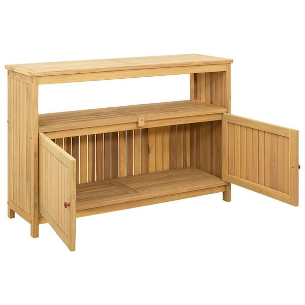 vidaXL Mesa consola de jard&iacute;n madera maciza acacia 110x35x75 cm
