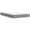 vidaXL Cama box spring con colch&oacute;n tela gris taupe 120x200 cm