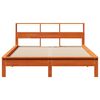 vidaXL Cama sin colch&oacute;n madera maciza pino marr&oacute;n cera 150x200 cm