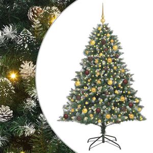 vidaXL &Aacute;rbol de Navidad artificial Verde 180 cm PVC, Pl&aacute;stico y Acero