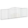 vidaXL Cestas de gaviones 7 uds forma de arco hierro 400x30x120/140 cm