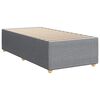 vidaXL Cama box spring con colch&oacute;n tela gris claro 90x200 cm