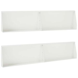 vidaXL Muro de Contenci&oacute;n 4 uds. 100 x 12 x 30 cm Acero Blanco