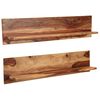vidaXL Estantes de pared 2 uds madera maciza de acacia 118x26x20 cm