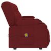 vidaXL Sill&oacute;n de masaje reclinable 4 plazas con portavasos rojo tinto