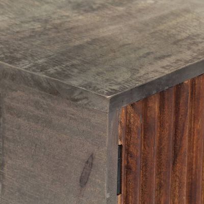 vidaXL Mesa consola de madera maciza de mango gris 120x35x75 cm