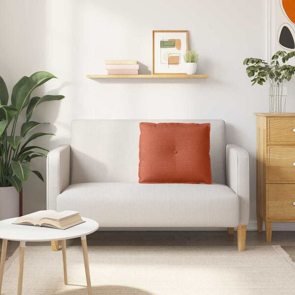 vidaXL Cojín de Espalda Rojo Naranja 60 x 50 cm Tela de pana