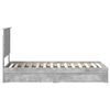 vidaXL Cama con almacenamiento con cabecera Gris Concreto 75 x 190 cm