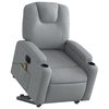 vidaXL Sill&oacute;n de masaje el&eacute;ctrico reclinable elevable tela gris claro