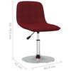 vidaXL Sillas de comedor giratorias 4 unidades tela rojo vino tinto