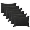 vidaXL Coj&iacute;n 6 uds. HEERLEN Negro 30 x 50 cm Terciopelo