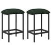 vidaXL Taburete de bar 2 uds. Verde oscuro 40 x 32 x 74 cm