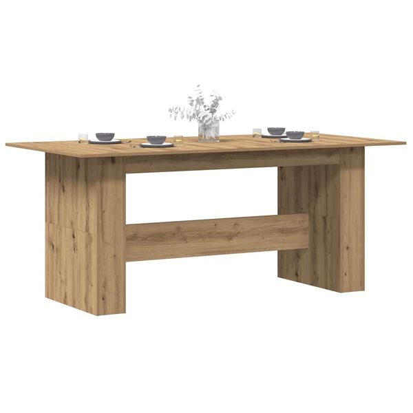 vidaXL Mesa de comedor madera ingeniería roble artisan 180x90x76 cm