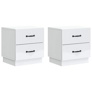 vidaXL Armario de Noche 2 pcs 43 x 34,5 x 44,5 cm Madera de Ingenier&iacute;a