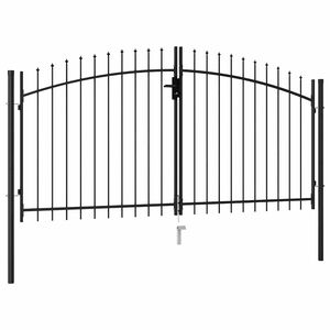vidaXL Puerta de valla Woerden de doble puerta con punta de pincho 299,5x199,5 cm